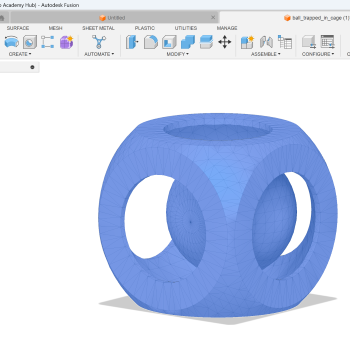 pic of cube in fusion 360